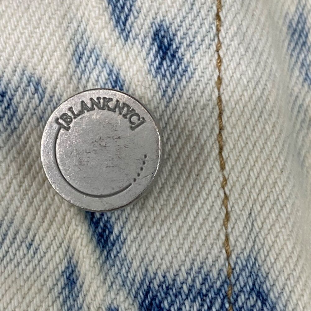 BLANKNYC Women’s Denim Trucker Jacket Size S American Flag Pre-Owned Excellent - Picture 8 of 16